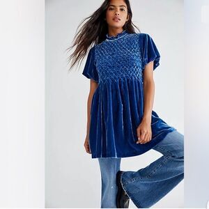 Free People Gum Drop Mini Dress In Deep River Size M